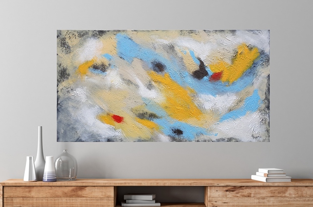 abstrakte Malerei originalwerk 150x80 cm -peggy liebenow